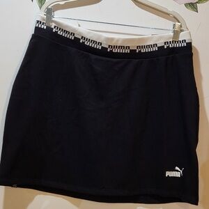 PUMA Black Women's Athletic Skirt with Branded Waistband